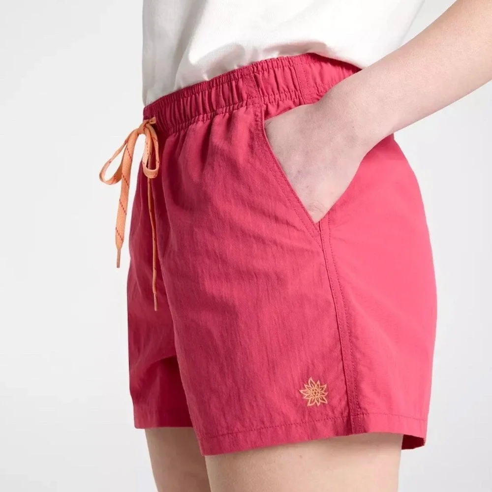 ALPINE DESIGN Pull-On Hiking Shorts Womens M Pink Pre-Washed Activewear Casual‎